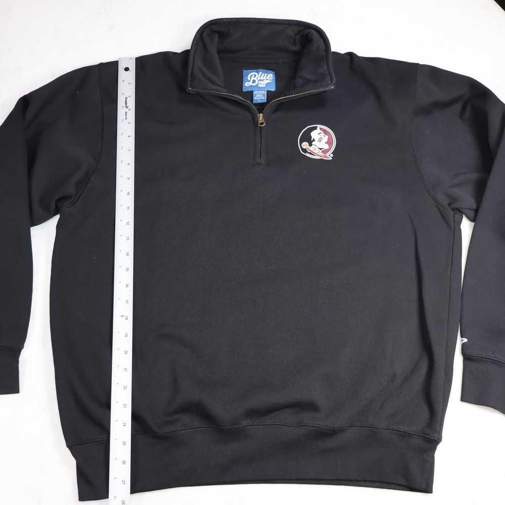 Blue 84 Florida State FSU Seminoles Mens Black Quarter Zip Sweatshirt L - Picture 4 of 8